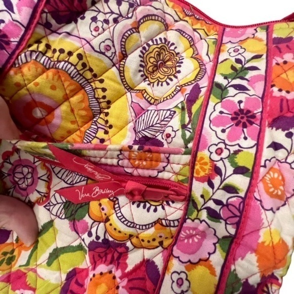Vera Bradley Clementine Hipster Bag Crossbody Quilted Bright Florals Citrus EUC - Picture 9 of 11